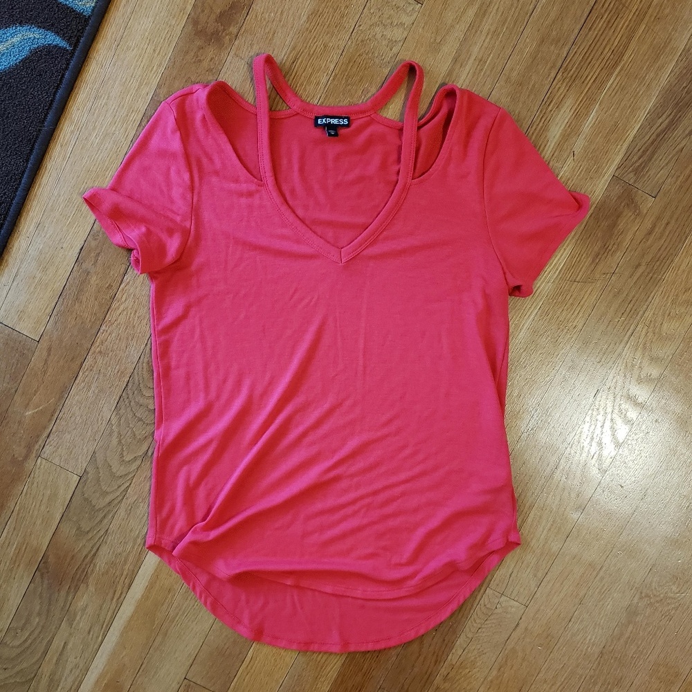 Express Slash Neck Tee